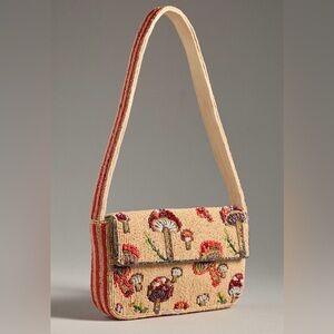 The Fiona Beaded Mushroom Bag by Anthropologie NWOT